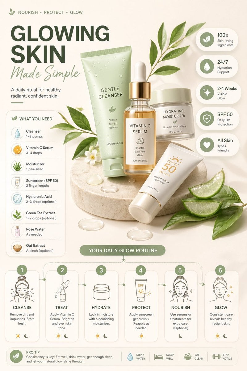 Ultra Saubere Moderne Morgenroutine Infografik