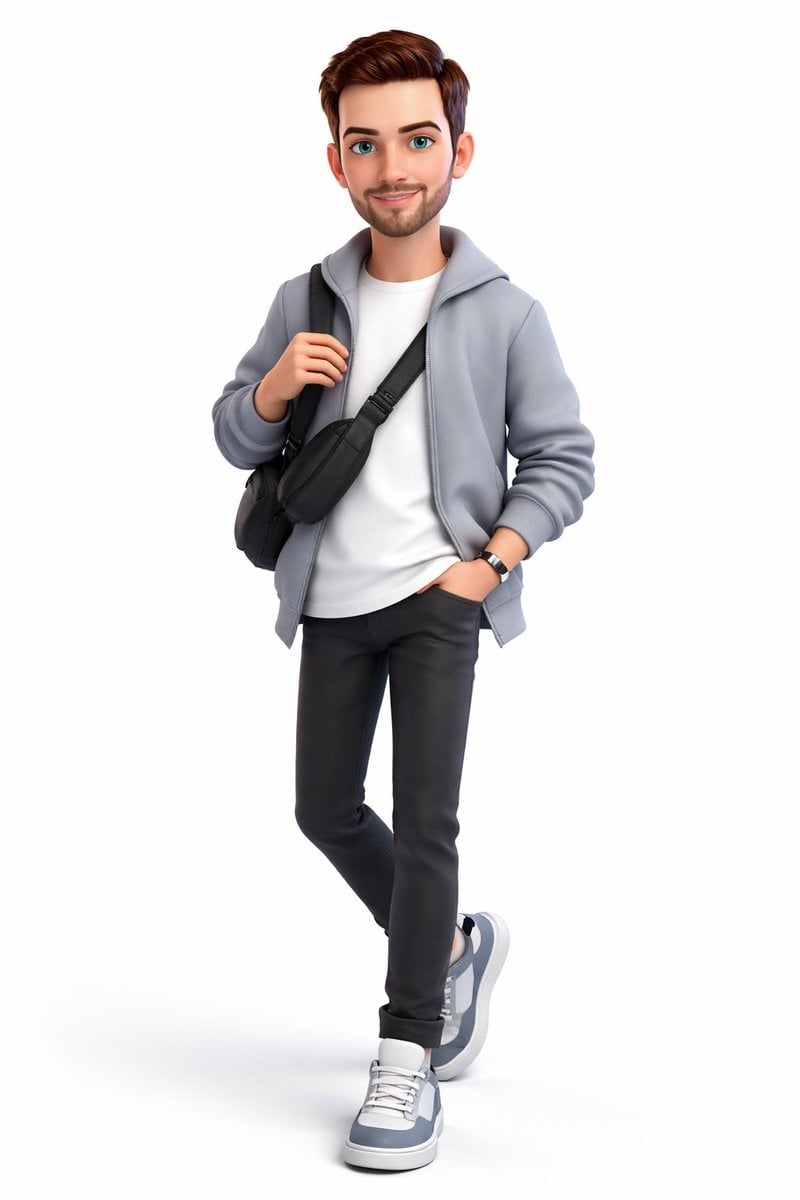 3D Pixar Stylized Cartoon Boy Character Design