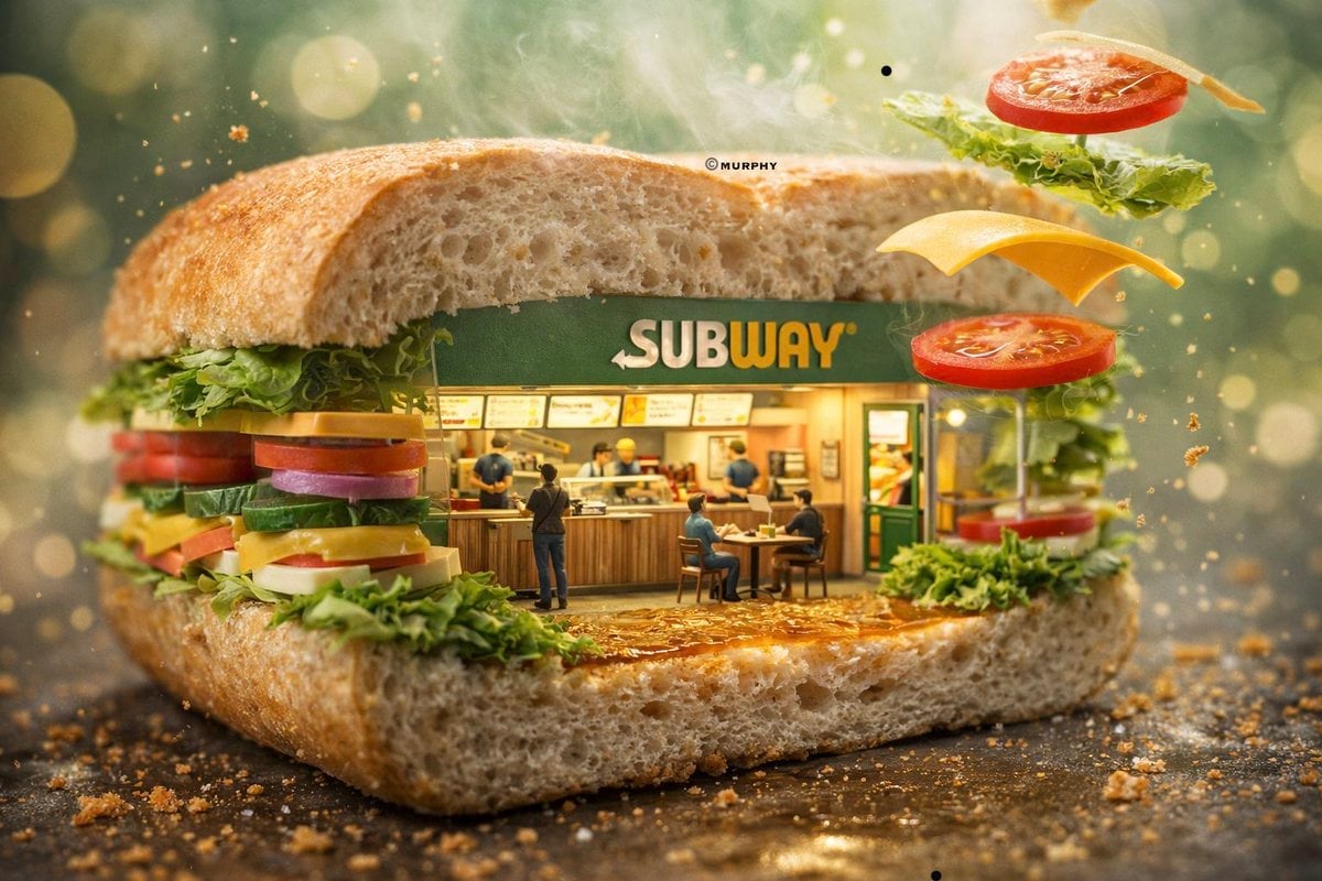 Ultra-realistisches 3D Miniatur Brand Diorama in riesigem ikonischem Objekt