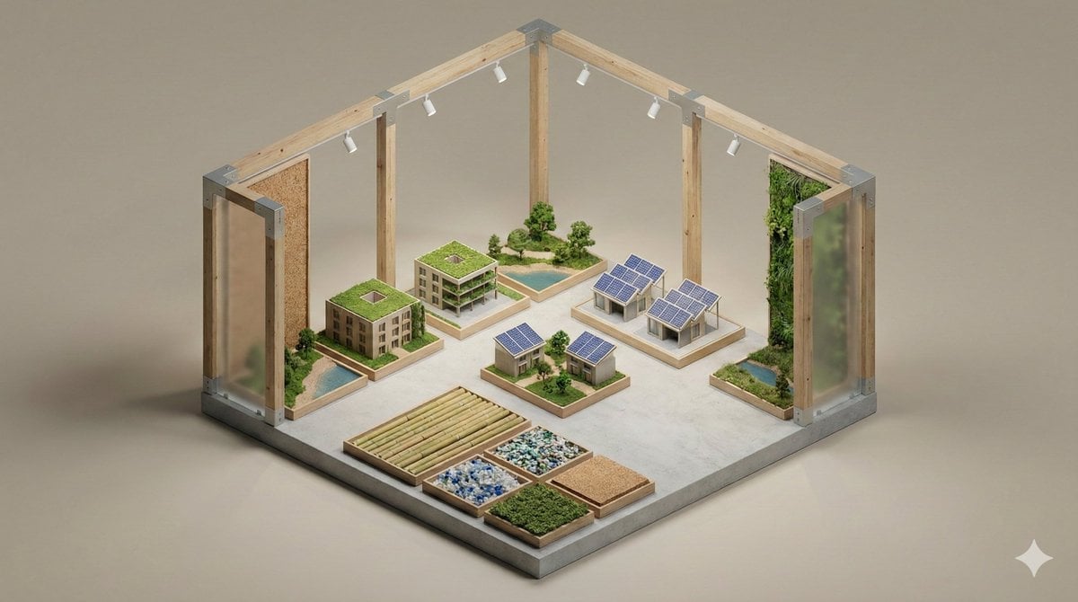 minimal 3d exhibition diorama - nano banana prompt