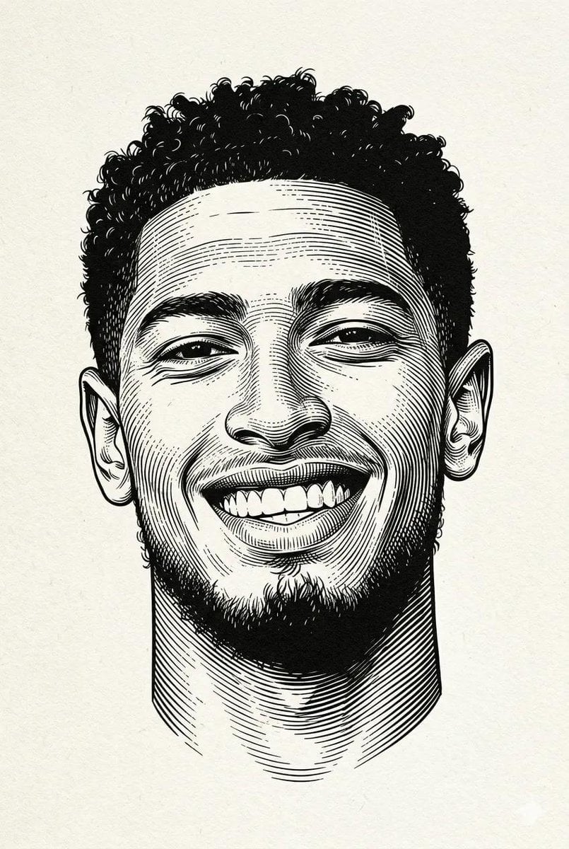Black White Engraved Portrait Prompt for Nano Banana