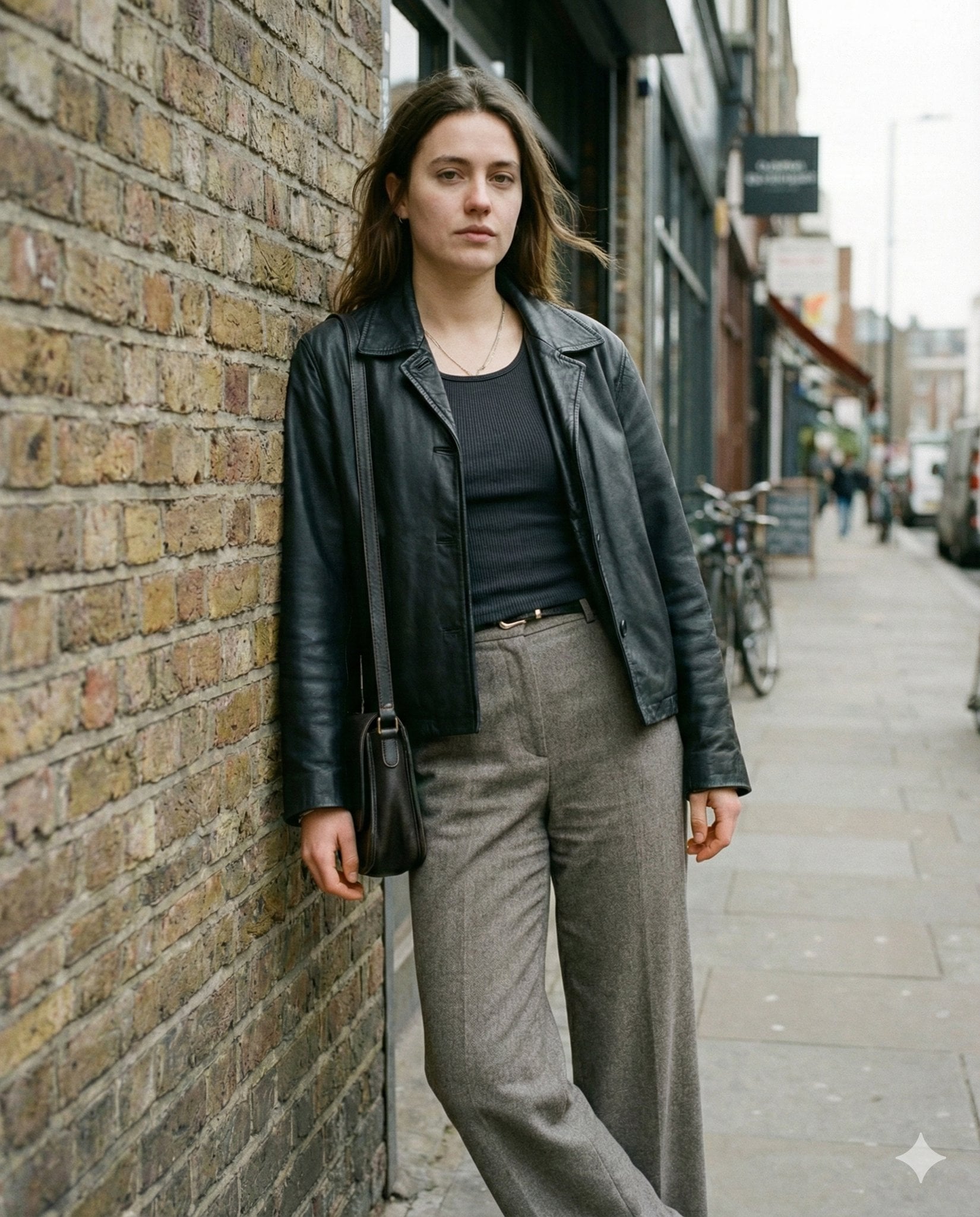 Portrait Urbain Street en Veste en Cuir