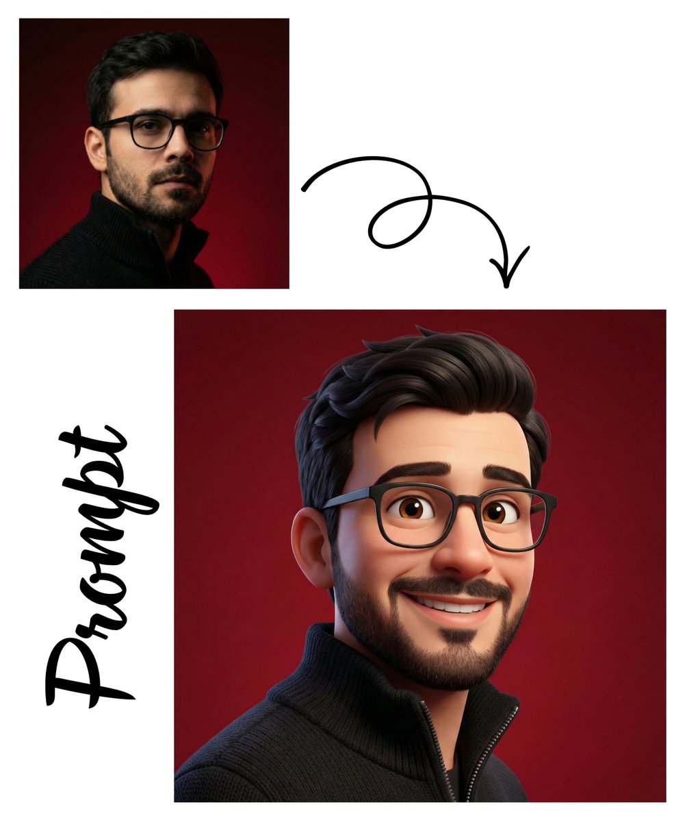 مولّد صور أفاتار ثلاثية الأبعاد بأسلوب Pixar من Nano Banana