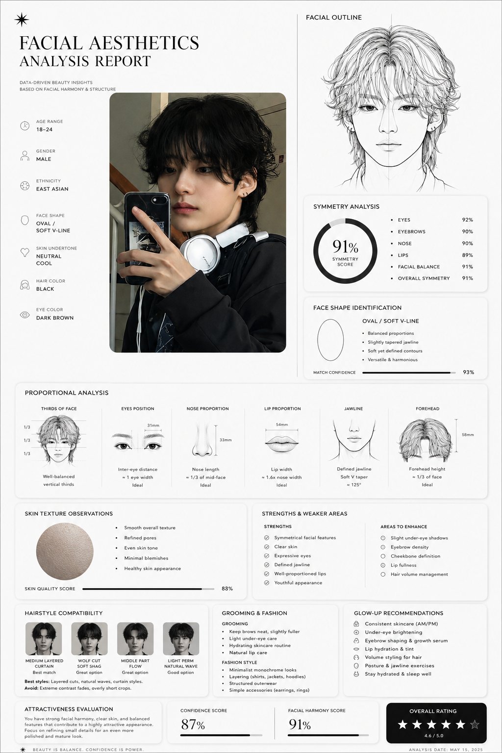 Facial Aesthetics Analysis Report: Luxury Beauty Report Design 2