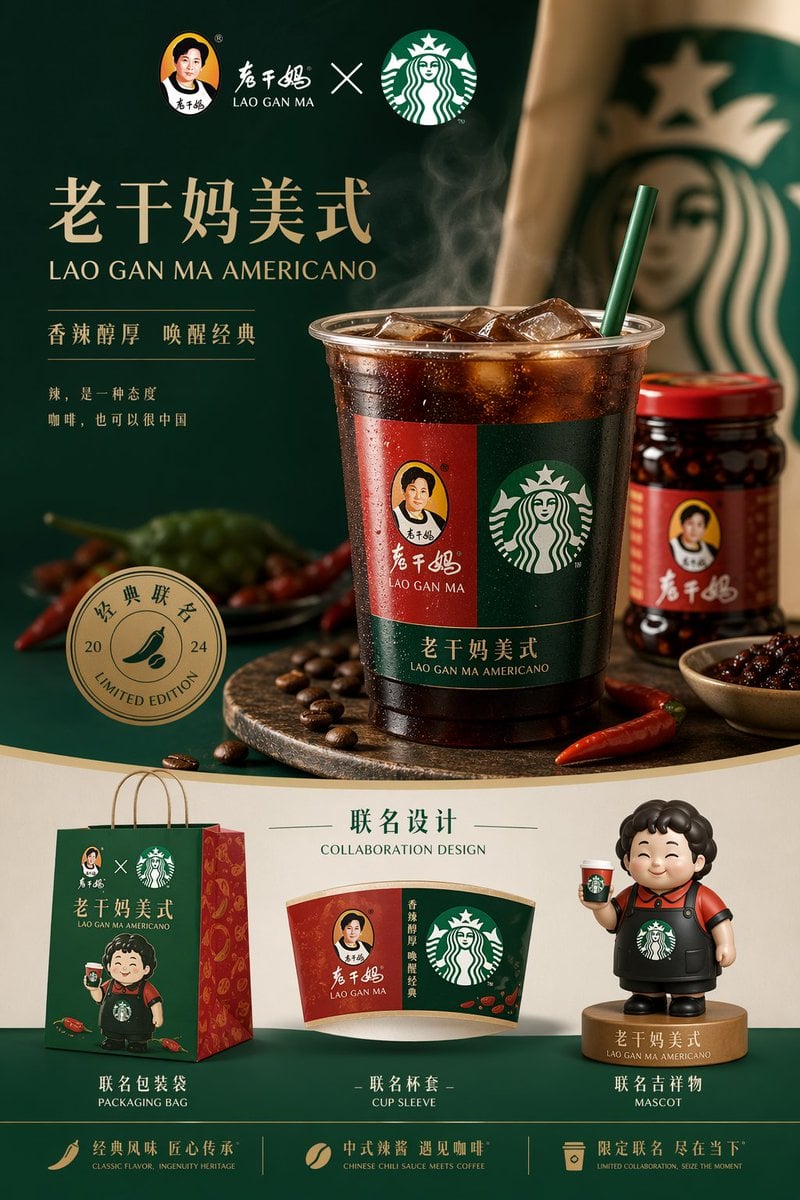Lao Gan Ma & Starbucks Collaboration Image