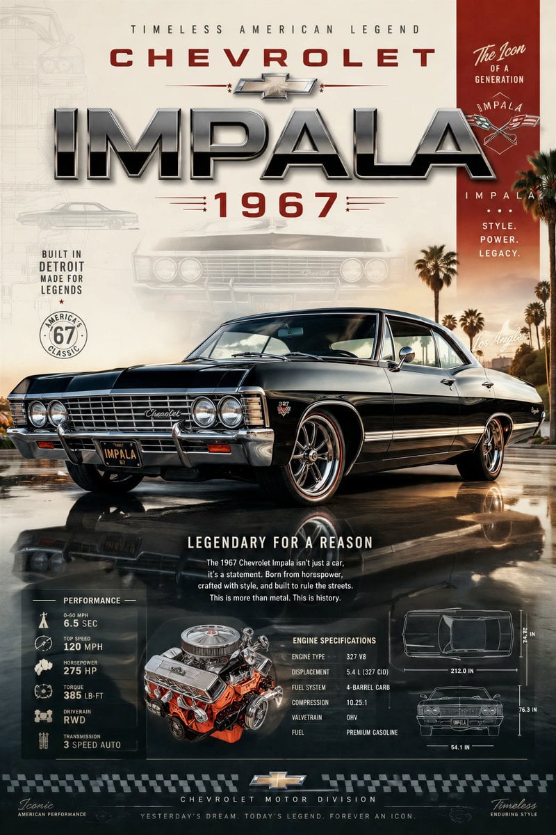 Episches Premium-Automobilplakat von [Fahrzeugmodell]