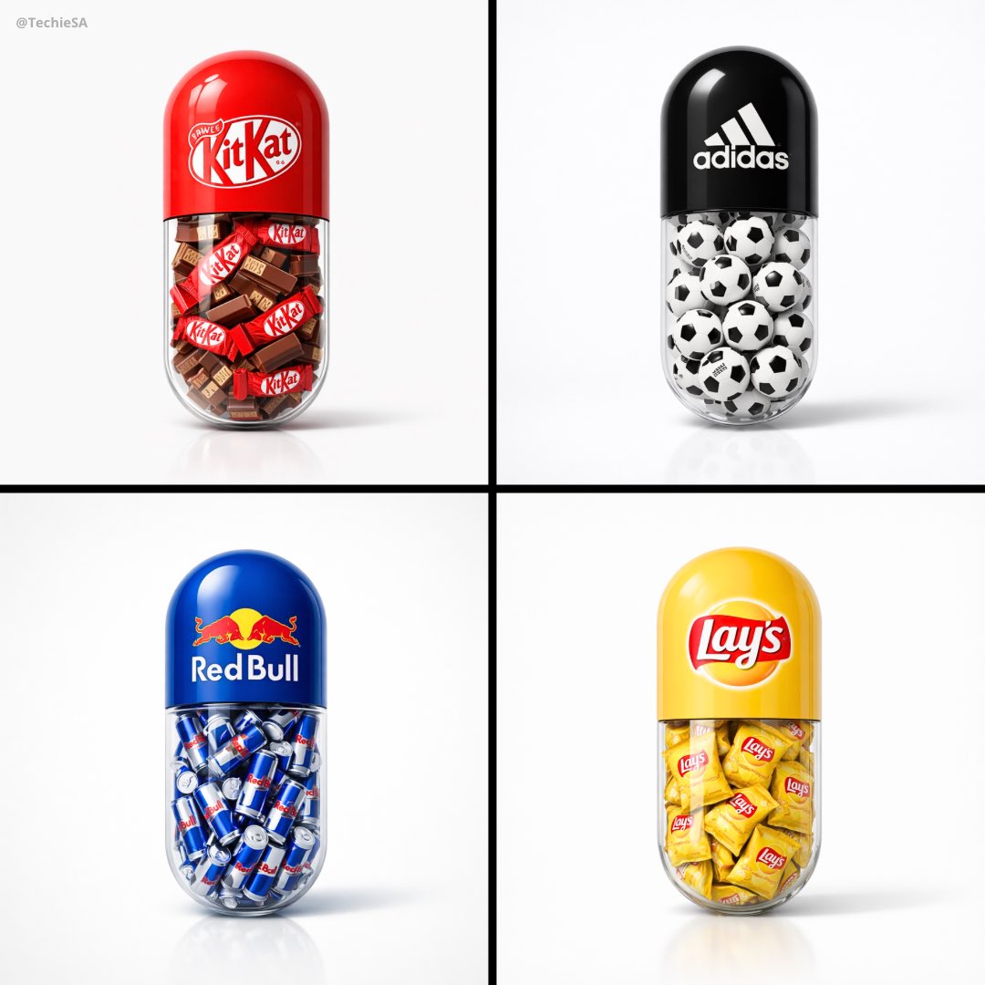 Minimal Poster Design with Capsule Pill and Brand Logo