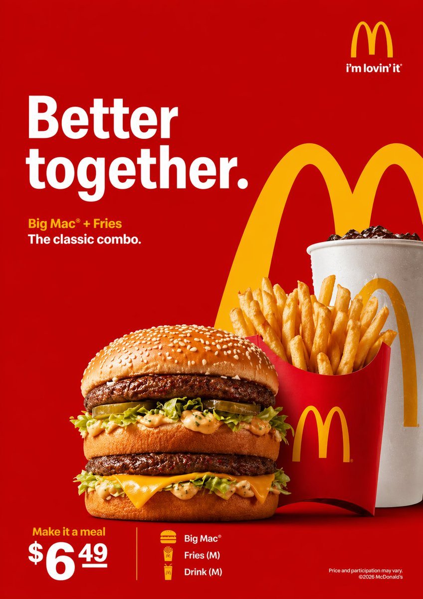 McDonald's Big Mac and Fries Combo Advertisement - Better Together