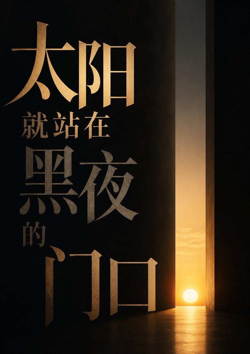 Sun Stands at the Door of Night Minimalist Poster
