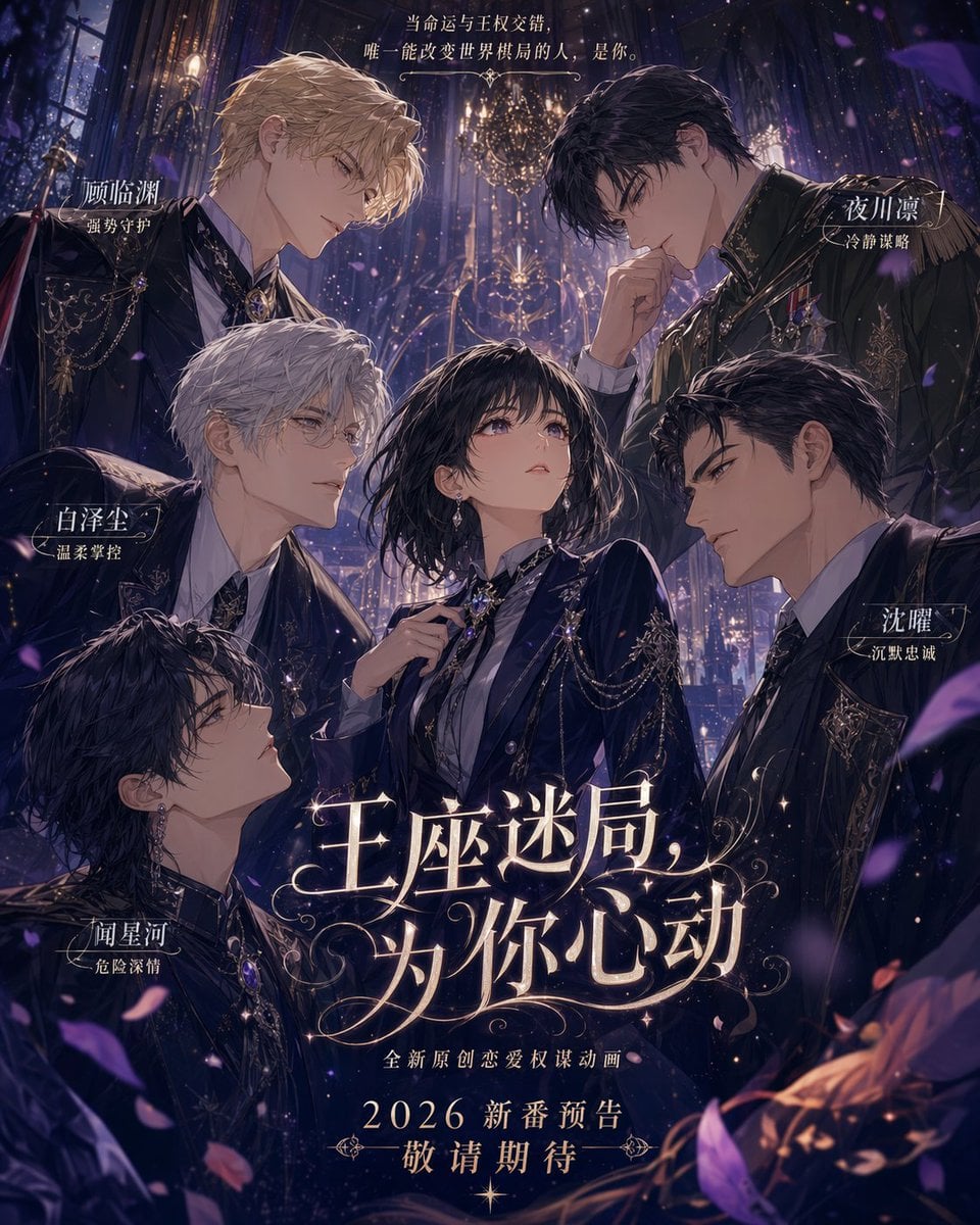 Otome Game KV Poster: Empire Rose Machtkampf