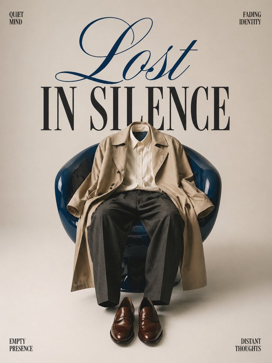 Lost in Silence 미니멀 패션 에디토리얼 포스터
