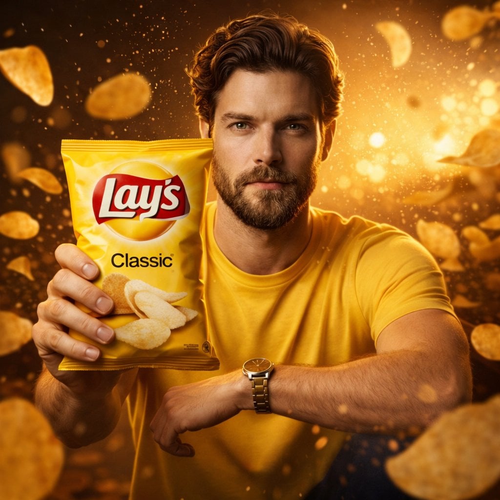 Cinematic Ultra Realistic Lay's Chips Advertising AI Image Prompt