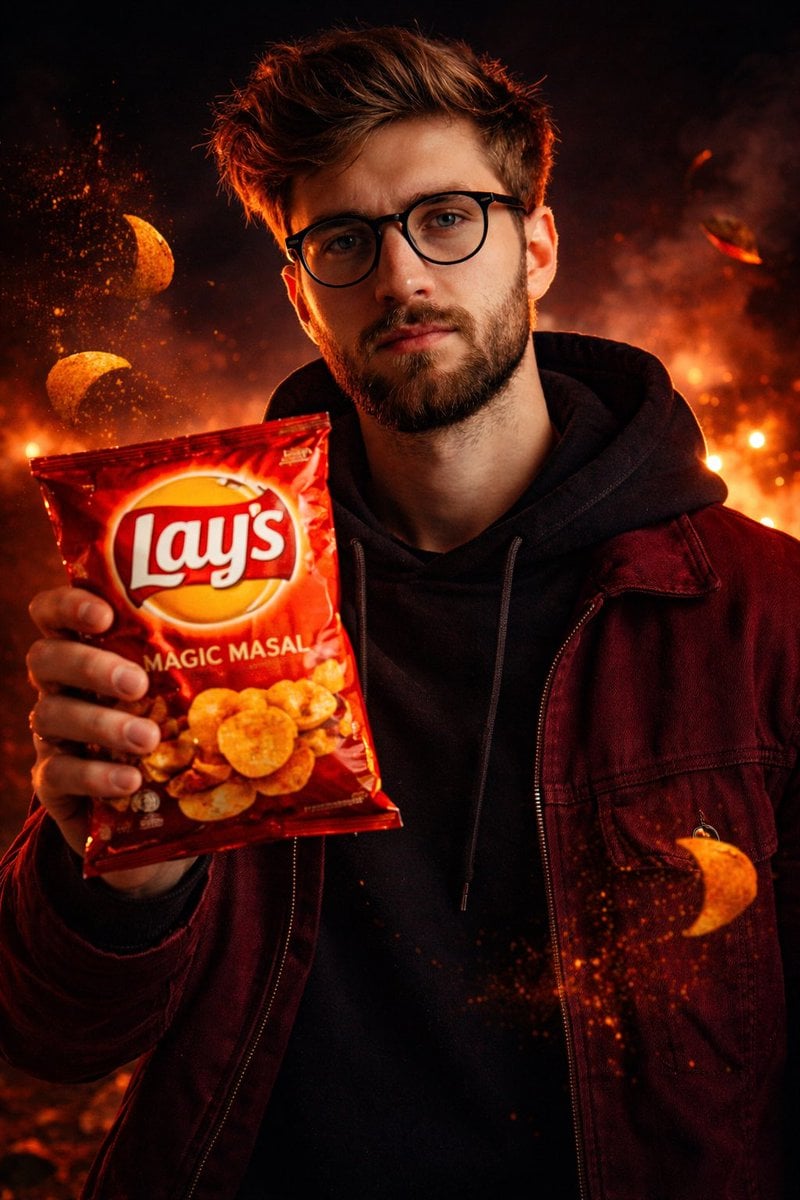 Cinematic Ultra Realistic Lay's Chips Advertising AI Image Prompt