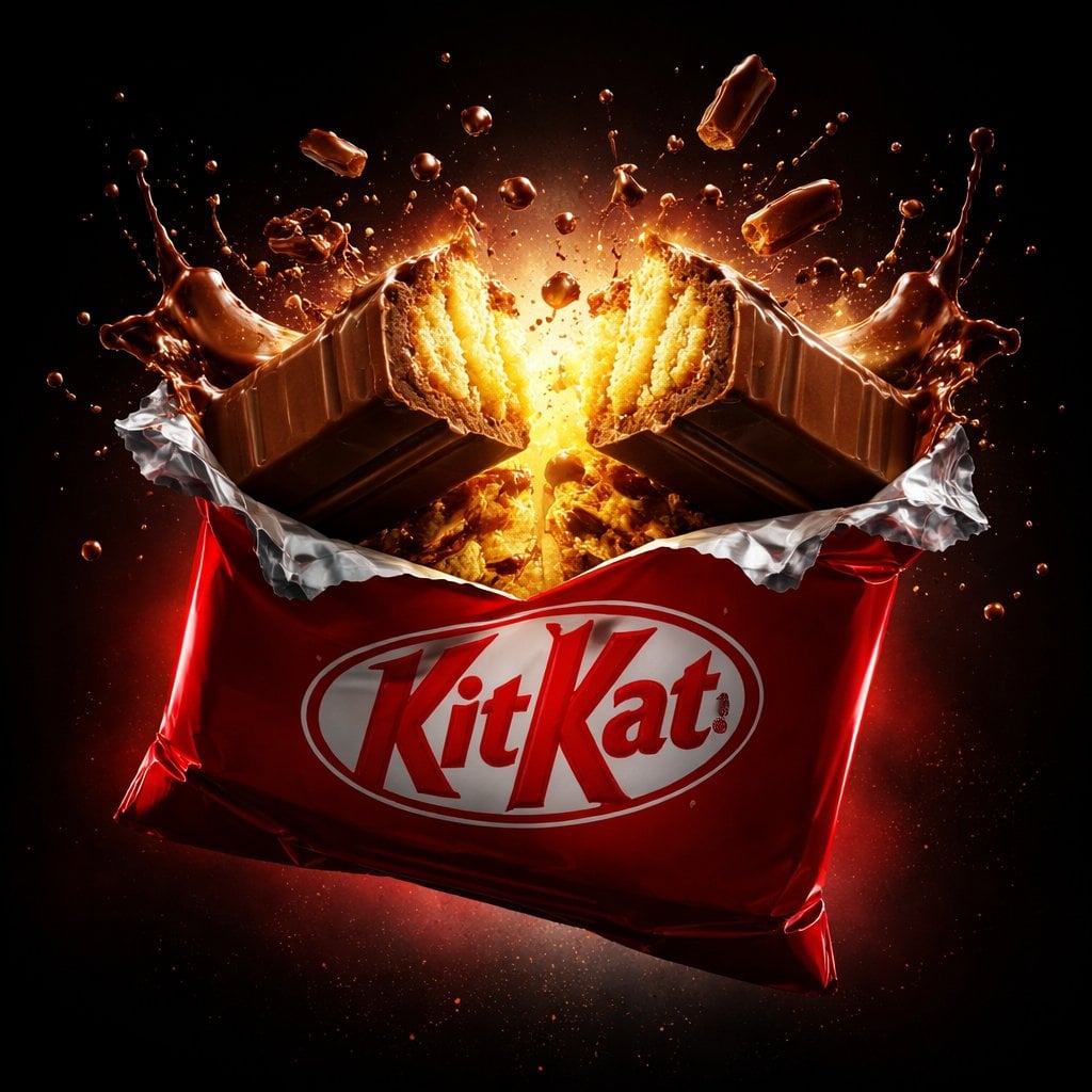 高級チョコレートスローモーション超現実変形8K商品写真