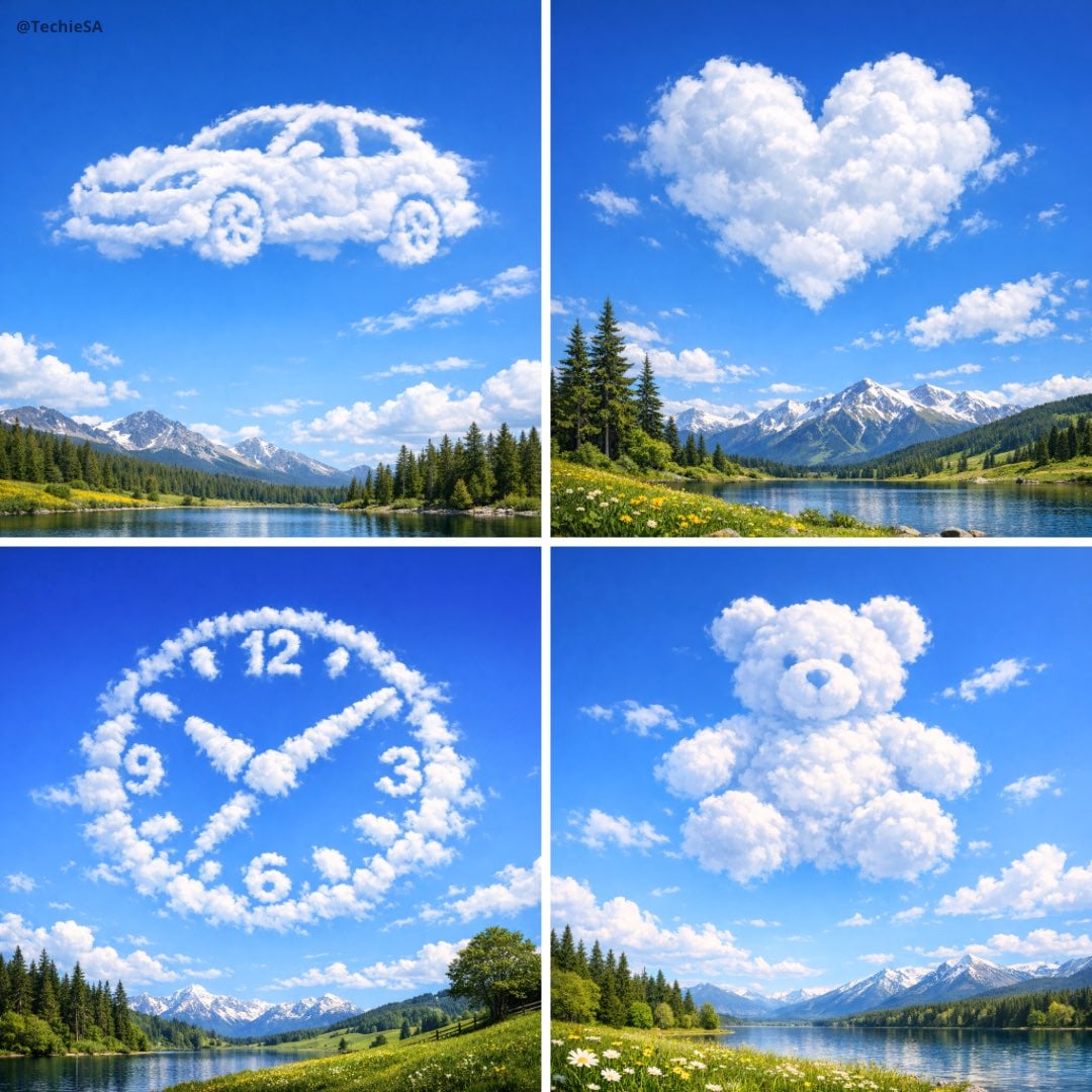 Silueta de Nube en Forma de Paloma Ultra Realista en Cielo Azul Vibrante