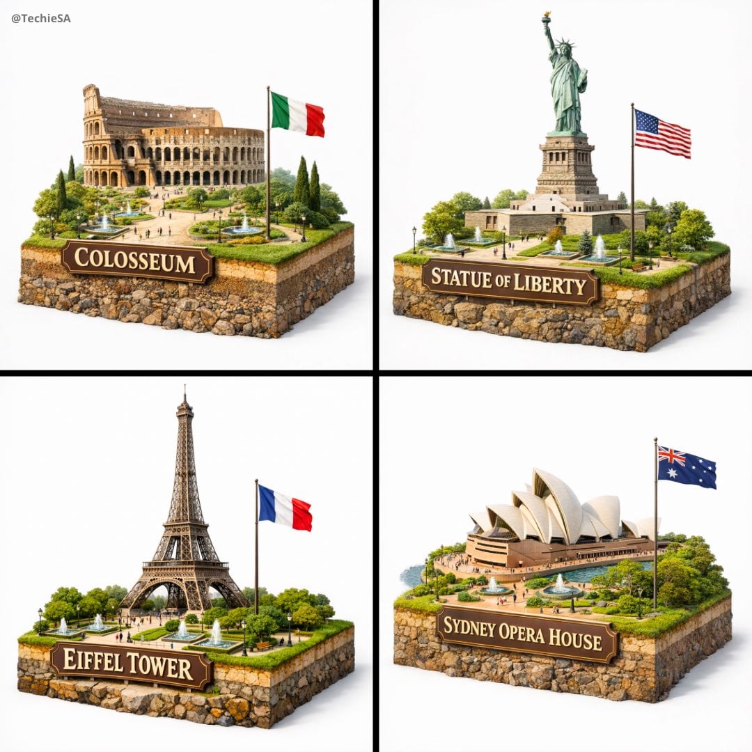 Hyper-Realistic 3D Diorama Model of Eiffel Tower