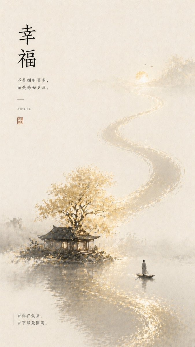 Neo-Chinesische Minimalistische Philosophische Emotionsposter