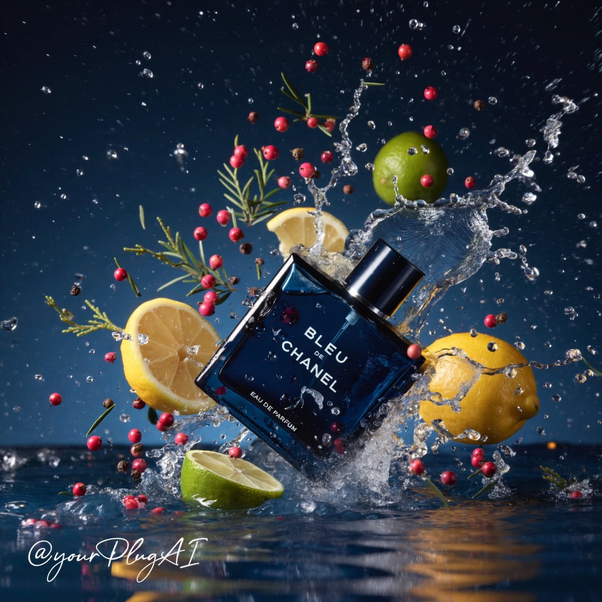 Hyper-Realistic Cinematic Luxury Perfume Product Photography
