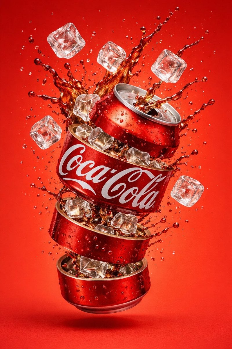Hyper Realistic Carbonated Beverage Can with Green Liquid Splash