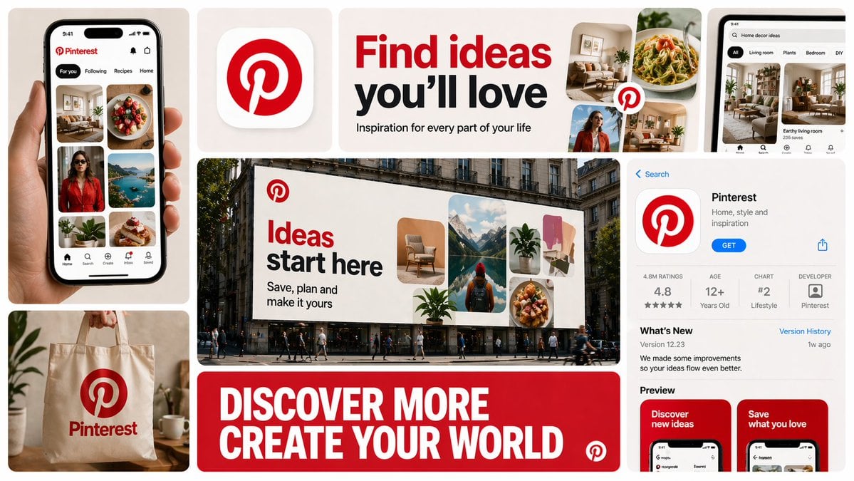 Bento Grid Brand Collage im Polierten Zeitgenössischen Kampagnenstil