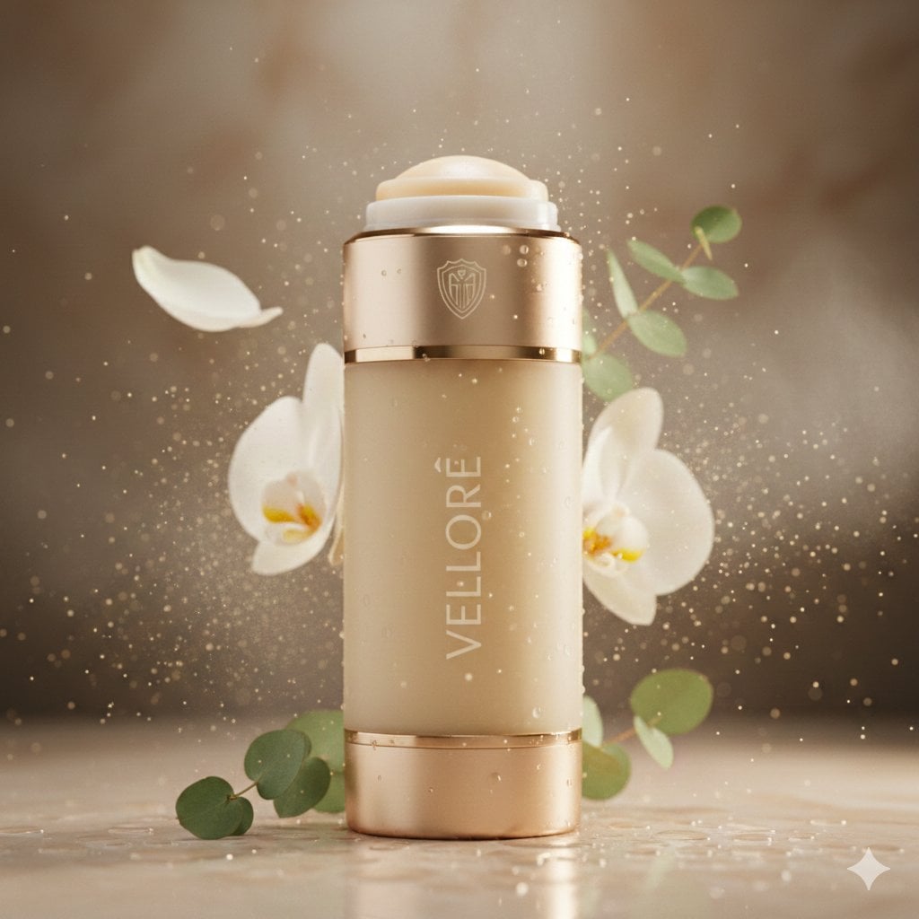 VELORÉ Pure Aura Luxury Body Deodorant Cinematic Photography