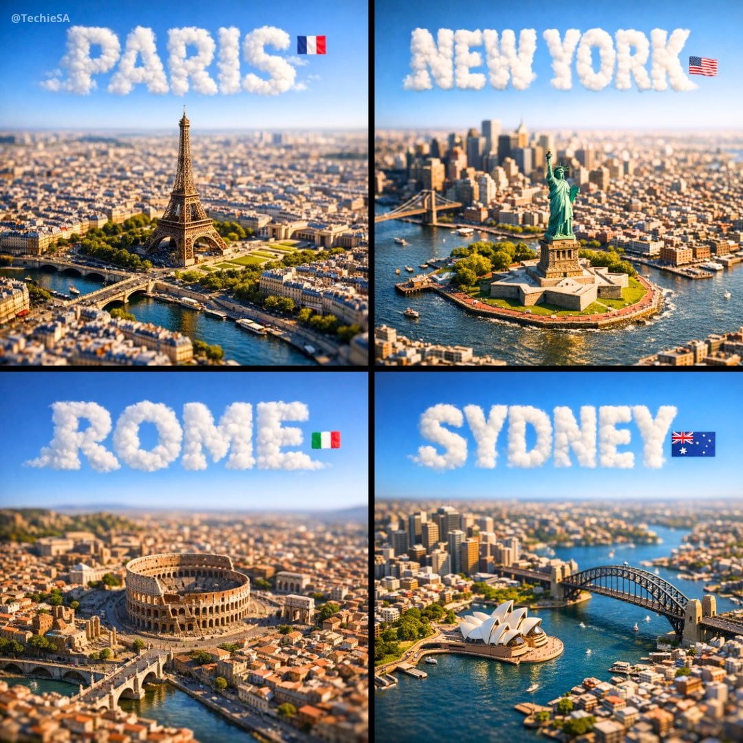 Tilt Shift Miniature [CITY] Landmark Diorama Photography