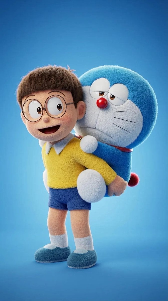 Doraemon 3D-Plüsch-Figur Pixar-Stil Render