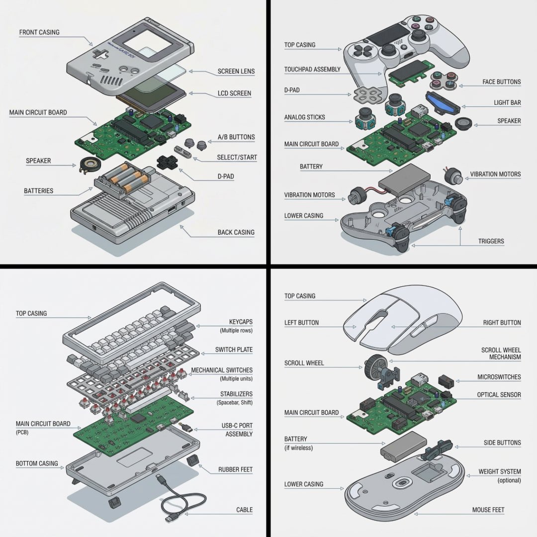 Disassembly Diagram of Electronic Devices